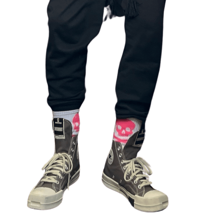 By The R/ Skull Socks "WHITE/BLACK"