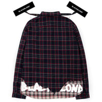 BLACK BLOND/Layered check shirts NAVY