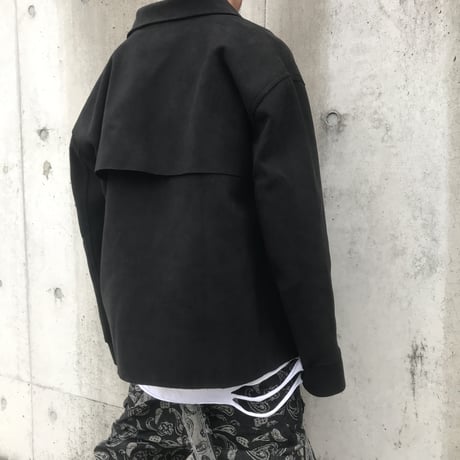 URKOOL/SUEDE Shirts JACKET  BLACK