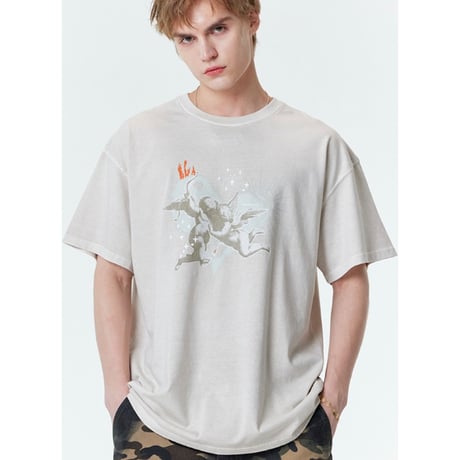 MISTERCHILD/Dyeing ANGEL Tshirts "BEIGE"
