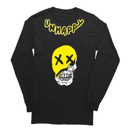 Lil Pump official merch/Unhappy Smile LongSleeve TEE BLACK