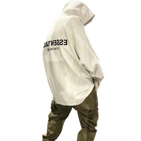 ESSENTIALS by Fear of God /Logo Relax Hoodie  "Oatmeal"