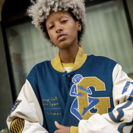 GRMY/WOOL Baseball Jacket "NAVY"