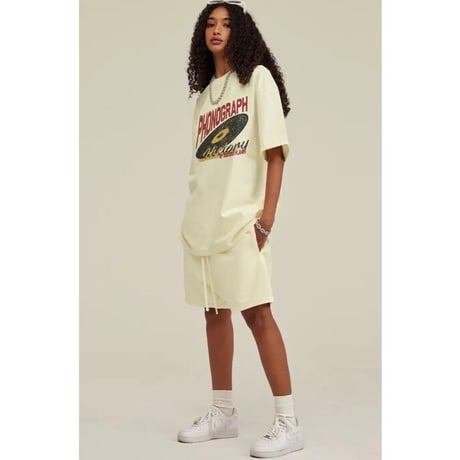 Mismatch NYC/ Record Tee "CREAM"