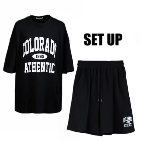 By The R/ Thermal college Set UP (Tops&Shorts) "BLACK"