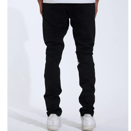 Crysp Denim/Black Distress denim "20-115"