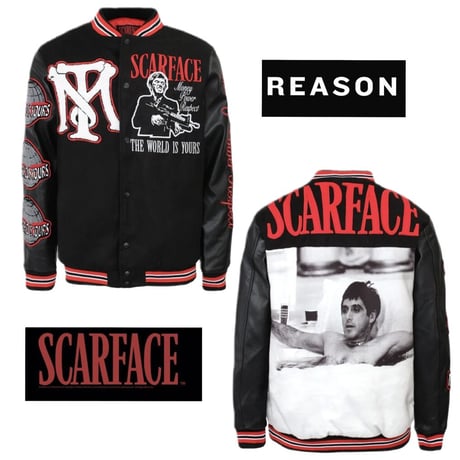 Reason Clothing Newyork /SCARFACE Wool Varsity Jacket