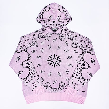 FNTY/Knitted Paisley  Hoodie  "PINK "