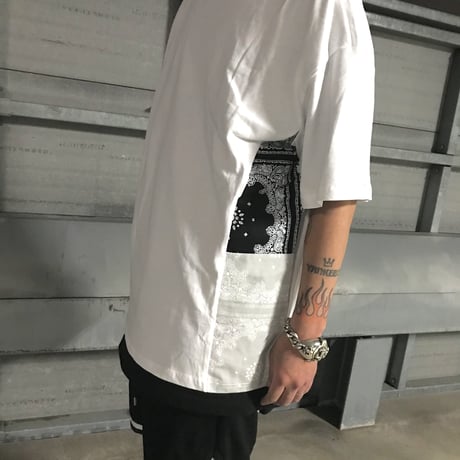Mismatch NYC/BANDANA Patchwork oversize Tee