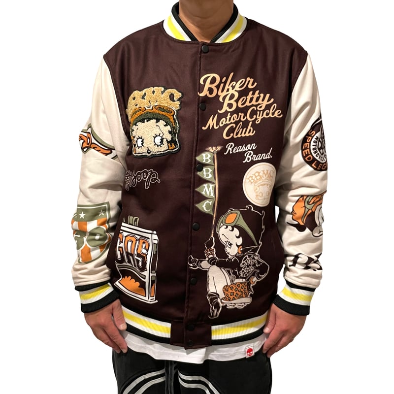 未使用 REASON × Betty Boop スタジャン Reason Clothing Newyork /Betty Boop Stadium Jac