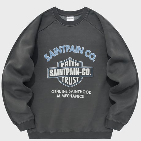 SAINT PAIN/Saint Crewneck "Wash Black"