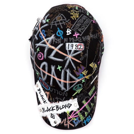 BLACK BLOND/Plate Logo CUSTOM CAP 