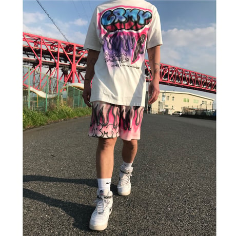GRMY×Shirts King Phade/Flame Art  Shorts