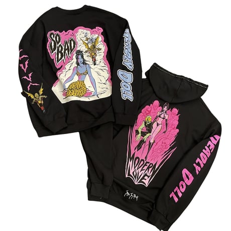 Deadly Doll/"Modern Love"Zip Up Hoodie (SET UP)