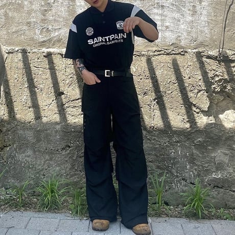 SAINT PAIN/SAINT CLUB Polo Shirts BLACK