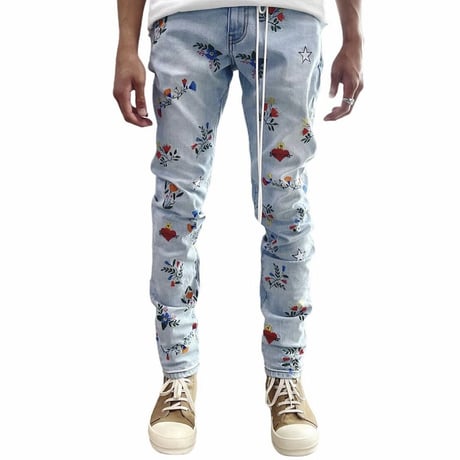 LIFTED UNCHORS/Flower  DENIM