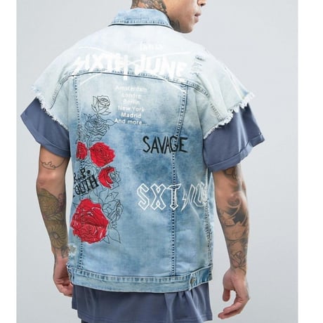 Sixth June/落書き Cut Off Denim