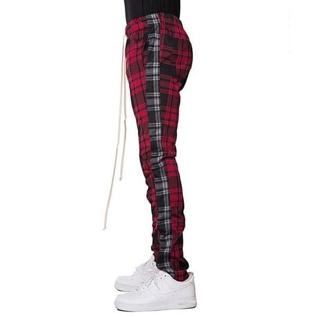 EPTM/トラックパンツ　Red Black check