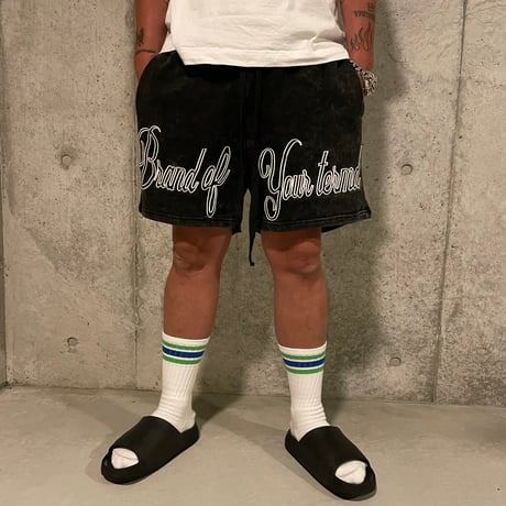 Mismatch NYC/ Washed logo Shorts