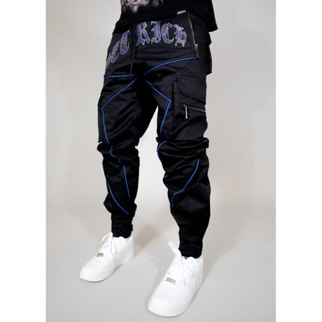GUAPI/ BLACK ”GET RICH” Cargo pants