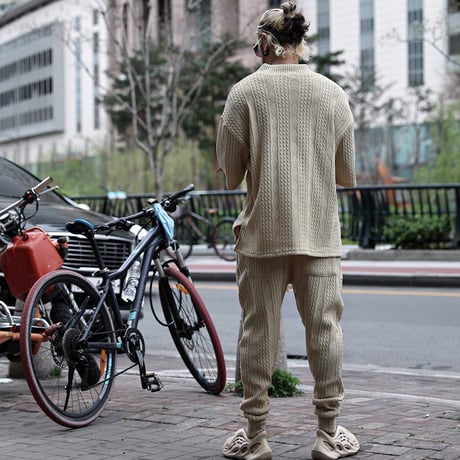 By The R/ Summer Knit Pants SET UP "BEIGE"