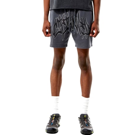 Rhinestone washed Shorts