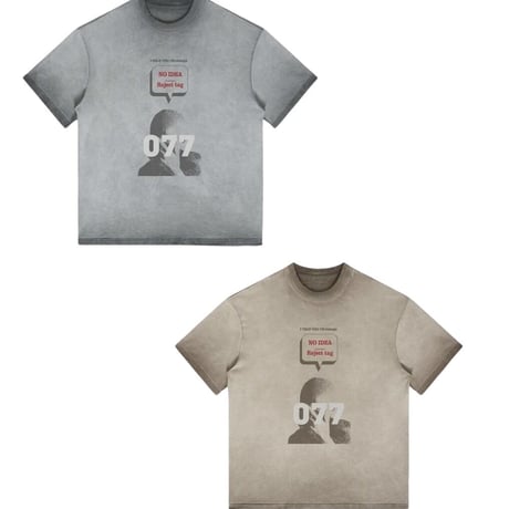 Mismatch NYC/077  Tee "GRAY&BROWN"