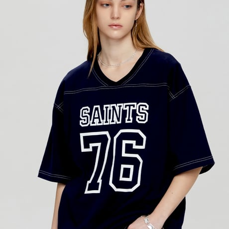 SAINT PAIN/76 stitch Tee (BLACK)