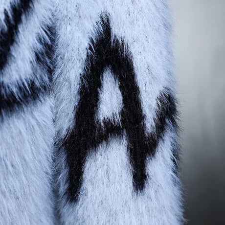 2nd archive/ Mohair lettering knit "White"