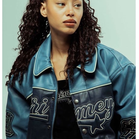 GRMY/MADRID PU LEATHER JACKET "BLUE"