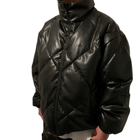 SAINT PAIN/Leather Puffer JACKET