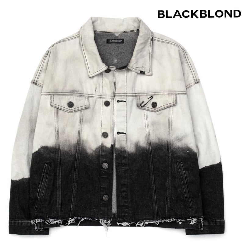 BLACK BLOND/HAND CUSTOM BLEACH Denim Jacket(BLA