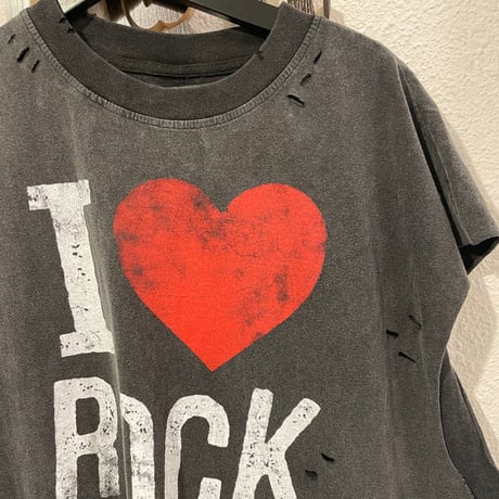 Mismatch NYC/I ♡Rock Cut off Tee