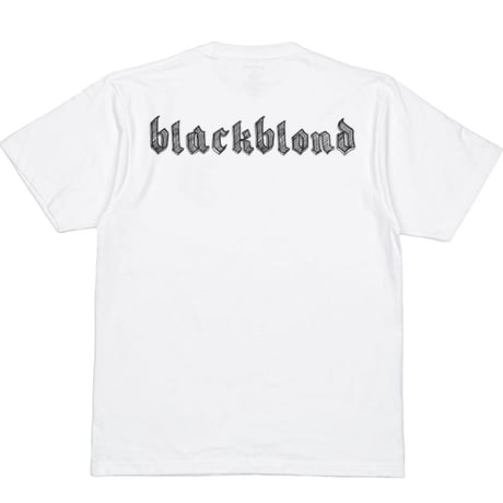 BLACK BLOND/Sketch Logo Tee WHITE