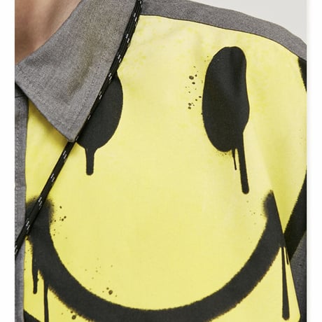 WOSS.official/BIG SMILE cotton shirts Grey