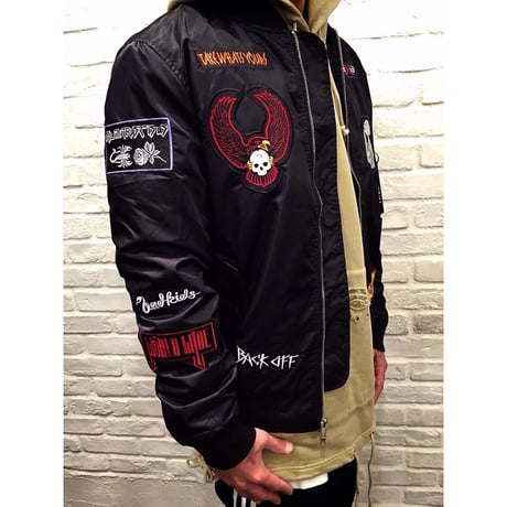 Reason Clothing Newyork/Patched Bomber Jacket