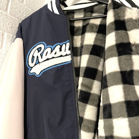 WOSS.official/ FUR  Varsity Jacket  (REVERSIBLE)