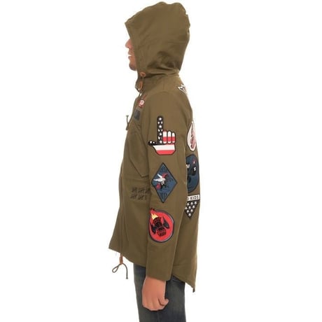 Reason Clothing/Parka long Jacket カーキ