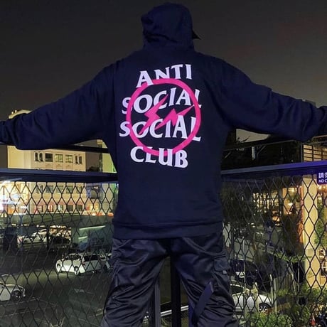 Anti Social Social Club× Fragment Design /Hoodie  PINK