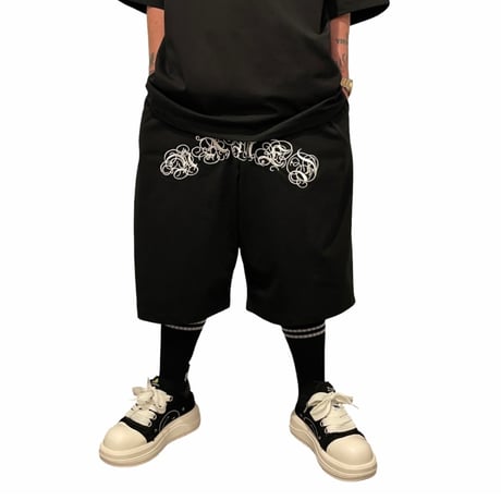 SUBLIMATION/ Embroid Bermuda Shorts (SET UP) BLACK
