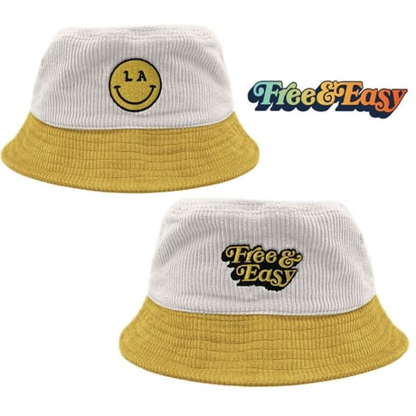 FREE&EASY/Corduroy Smile Bucket Hat