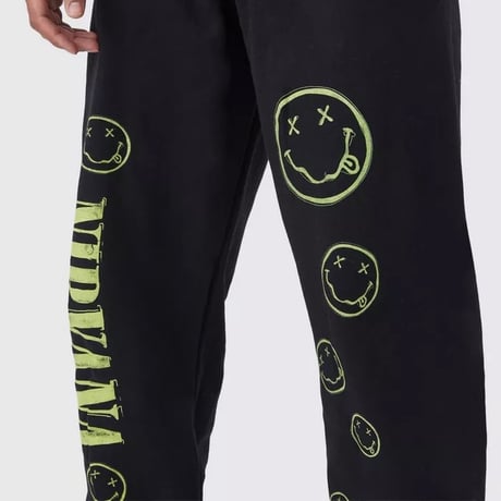 NIRVANA/Official Sweat Pants  Vintage BLACK