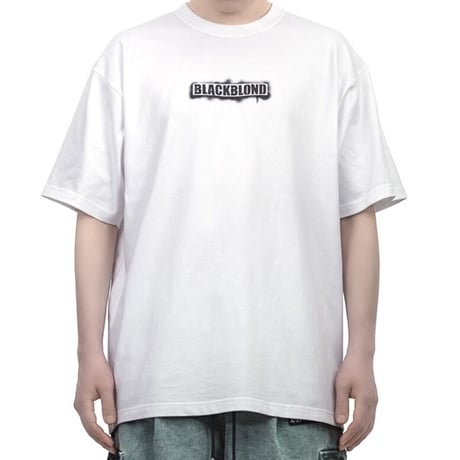 BLACK BLOND/Spray logo  Tee " WHITE"