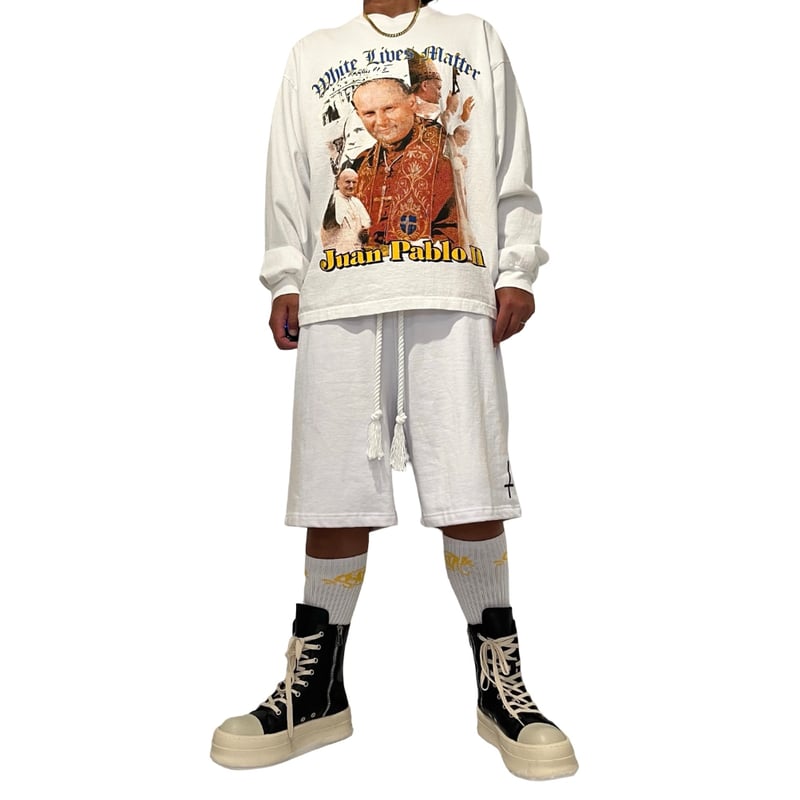 Yzy white lives matter Tシャツ　サイズ1 yeezy season9 WHITE LIVES MATTER TEE 1 - メルカリ