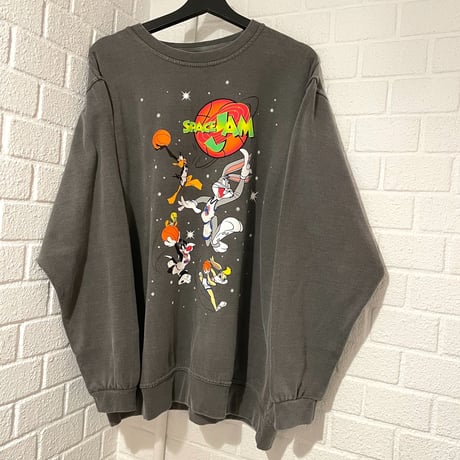SPACE JAM/official crewneck "WASHED BLACK"