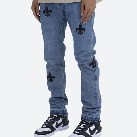 MNML/Lether Patch Denim