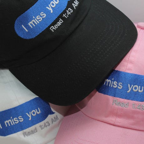 Trius Garments/miss you cap White×blue