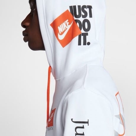 NIKE/US限定  "Just Do it" フーディー　ホワイト