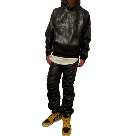 Mismatch NYC/3D Lether  hoodie