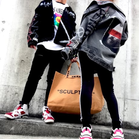 BLACK BLOND/CUSTOM Denim Jacket(BLACK)